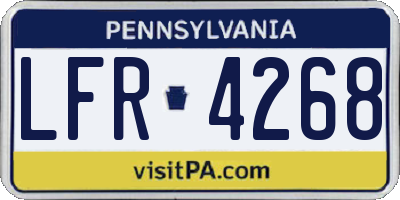 PA license plate LFR4268