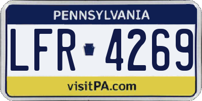 PA license plate LFR4269