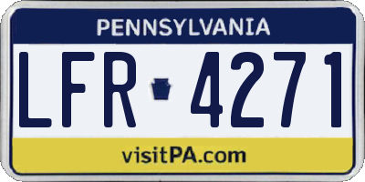 PA license plate LFR4271