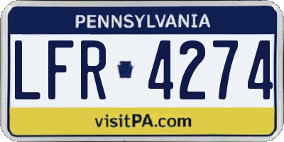 PA license plate LFR4274