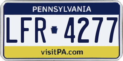 PA license plate LFR4277