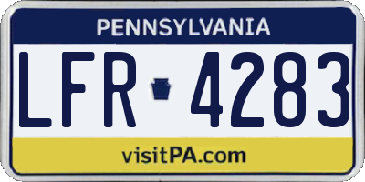 PA license plate LFR4283