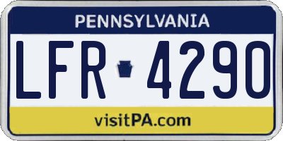 PA license plate LFR4290