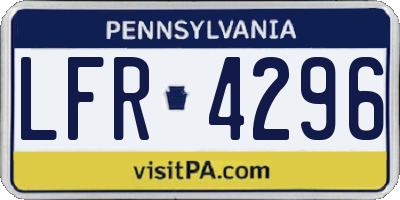 PA license plate LFR4296