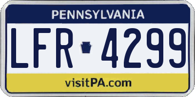 PA license plate LFR4299