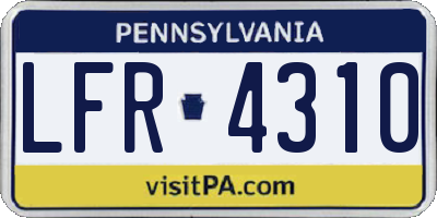 PA license plate LFR4310