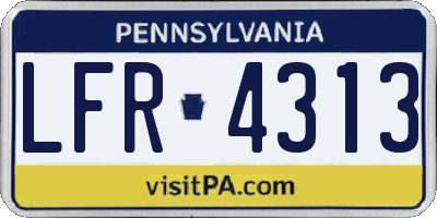 PA license plate LFR4313