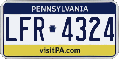 PA license plate LFR4324