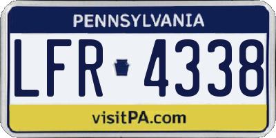 PA license plate LFR4338