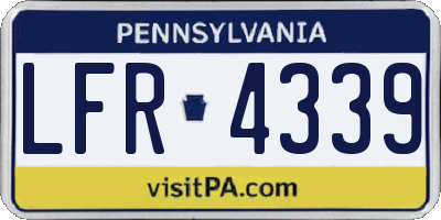 PA license plate LFR4339