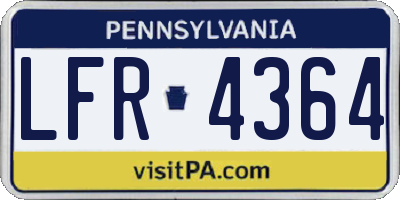 PA license plate LFR4364