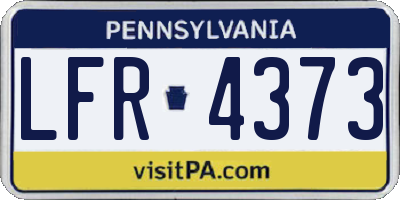 PA license plate LFR4373