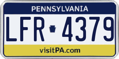 PA license plate LFR4379