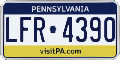 PA license plate LFR4390