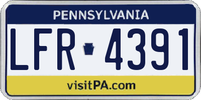 PA license plate LFR4391