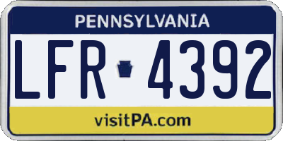 PA license plate LFR4392