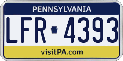 PA license plate LFR4393