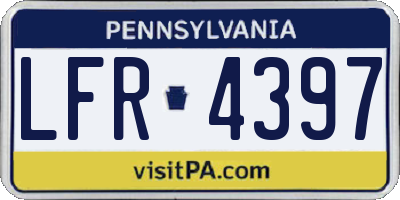 PA license plate LFR4397