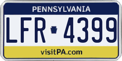 PA license plate LFR4399
