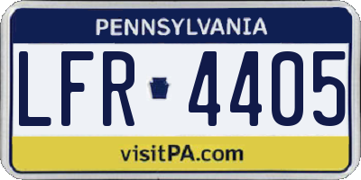 PA license plate LFR4405