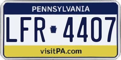 PA license plate LFR4407