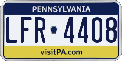 PA license plate LFR4408