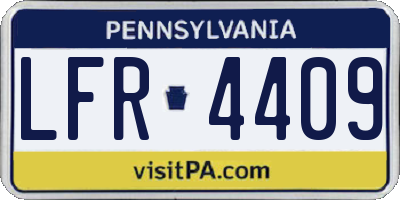 PA license plate LFR4409