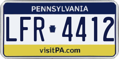 PA license plate LFR4412