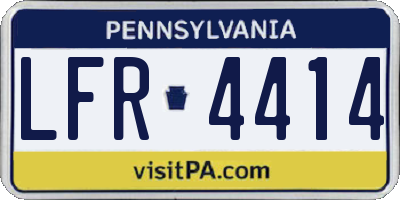 PA license plate LFR4414