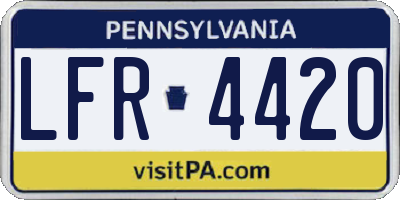 PA license plate LFR4420
