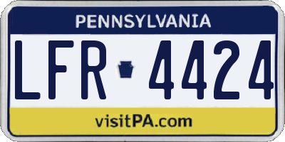PA license plate LFR4424