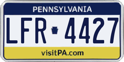 PA license plate LFR4427