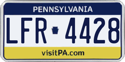PA license plate LFR4428