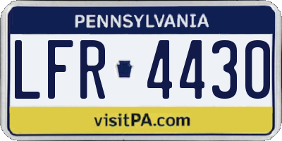 PA license plate LFR4430