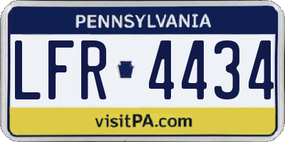 PA license plate LFR4434