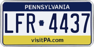 PA license plate LFR4437