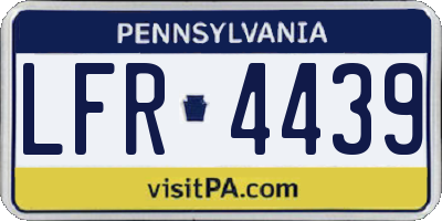 PA license plate LFR4439