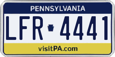PA license plate LFR4441