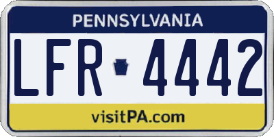 PA license plate LFR4442