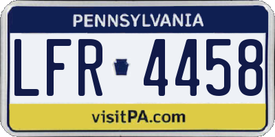 PA license plate LFR4458