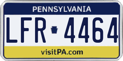 PA license plate LFR4464