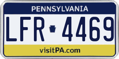 PA license plate LFR4469