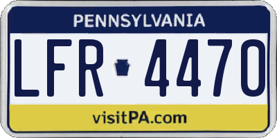 PA license plate LFR4470