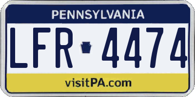 PA license plate LFR4474