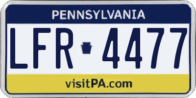 PA license plate LFR4477