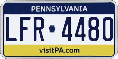 PA license plate LFR4480