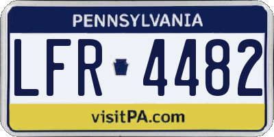 PA license plate LFR4482