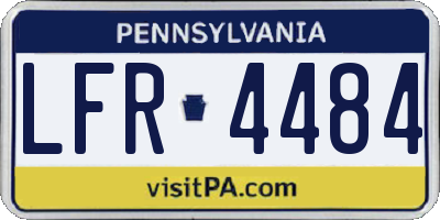 PA license plate LFR4484