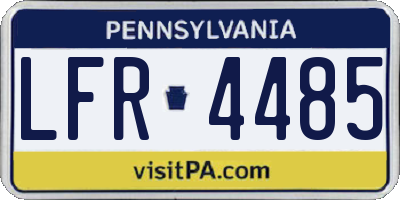 PA license plate LFR4485