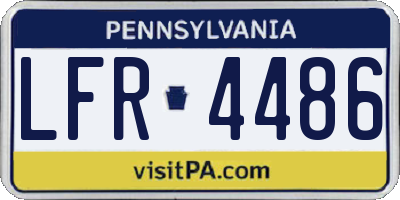 PA license plate LFR4486